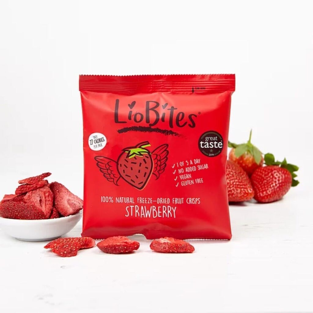 LioBites maasikas külmkuivatatud tervislik vahepala